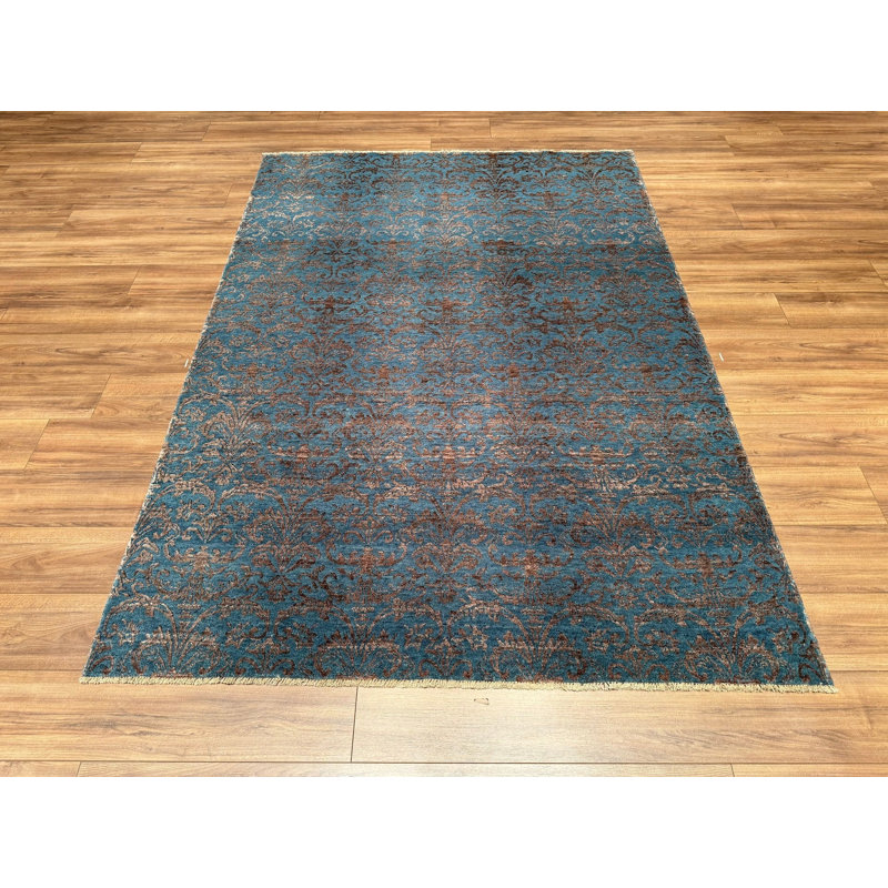 Tapis gris en laine noué à la main Original Original