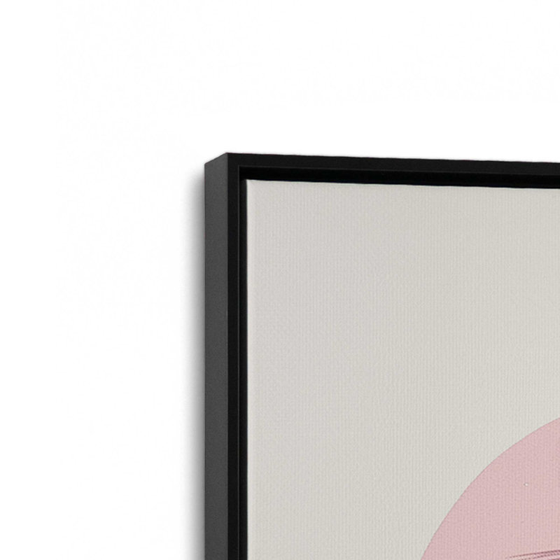 Ensemble de 2 quartz rose Aura, H 12 po x l 18 po, Cadre flottant noir satiné