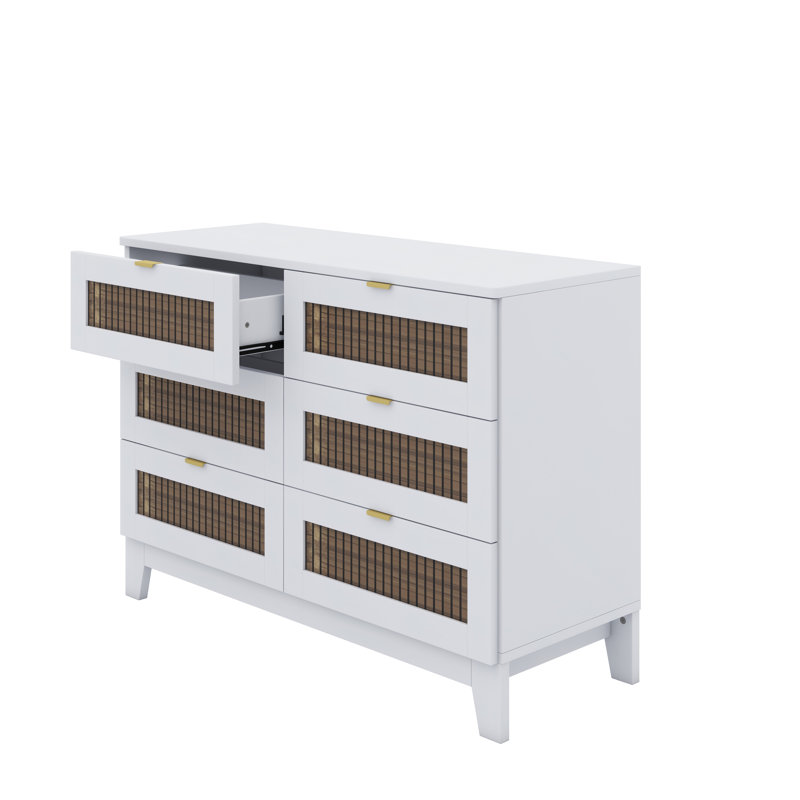 Lit plateforme avec table de chevet et commode avec rangement, Blanc