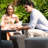 Miamisburg Outdoor Fabric Snug Set - with Rising Table
