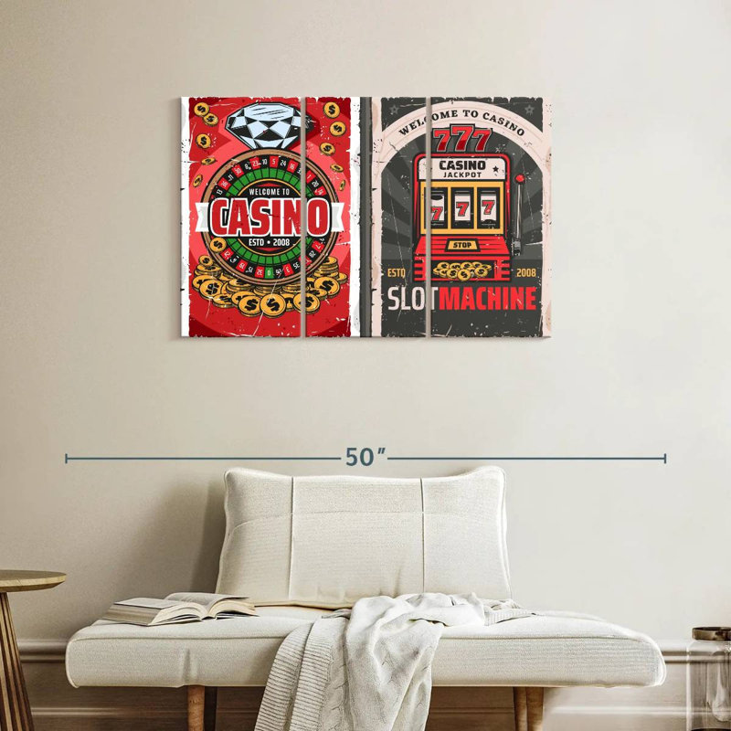 Kema Vintage Casino Posters, 24" H x 38" W
