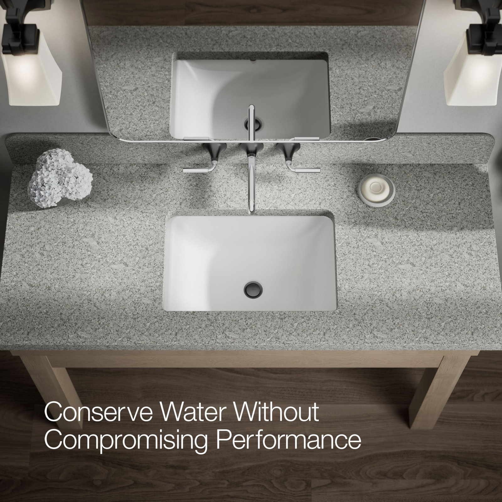 Tone Wall-Mount Bathroom Sink Faucet Trim, Polished Chrome/Matte Black