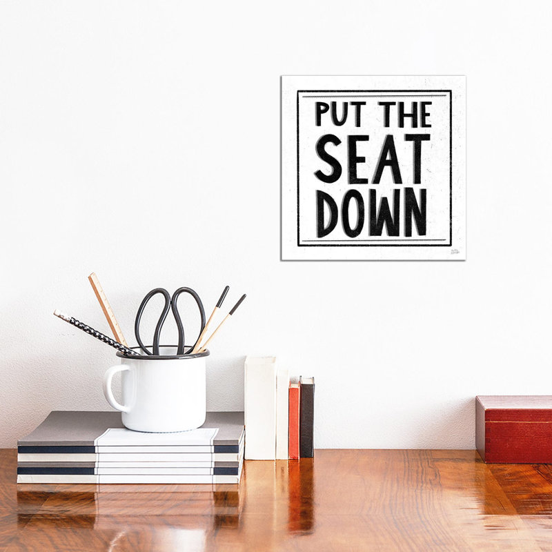 Put the Seat Down by Melissa Averinos - 1 Piece Wrapped Canvas Wall Art, 30.48cm H x 30.48cm W