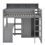 Lit mezzanine simple avec tablettes et garde-robe-1444365823