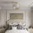 Naida 3-Light Semi-Flush Mount Ceiling Light with Fabric Shade and Gold Finish