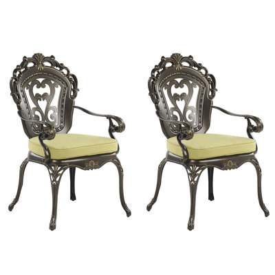 Fraire Stacking Patio Dining Side Chair with Cushion