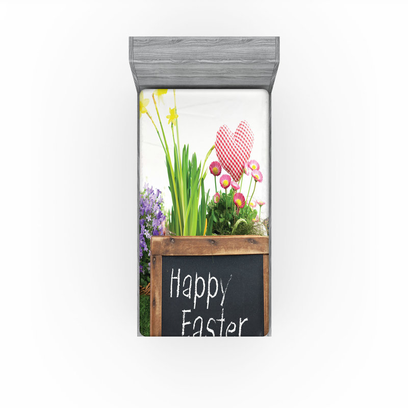 Multicolore Ambesonne, Drap-housse de taille simple