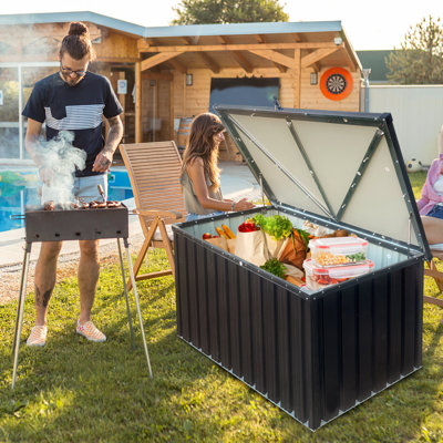 Metal Storage Box Store Large Out Door Use, Storage Shed, Ventilation And Waterproof Design