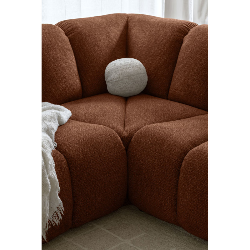 Shell Corner Sofa , Orange, Left Hand Facing