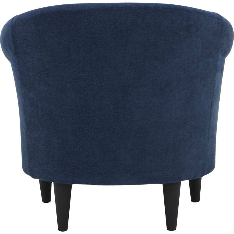 Liam Upholstered Barrel Chair, Chantel Parisian Performance Velvet