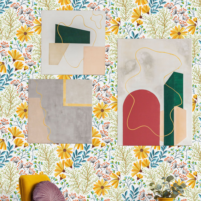 Rouleau de papier peint adhésif Ataya, L 16,67 po x l 25 po