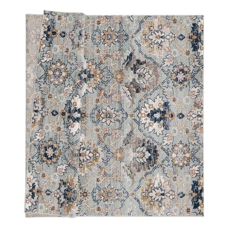 Tapis gris Bethsabee Century, Tapis de couloir 2 pi 7 po x 7 pi 2 po