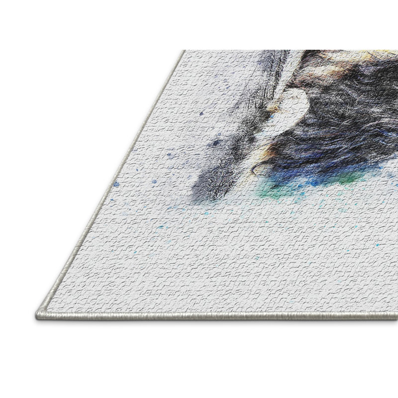 Tapis zone grise dog, Rectangle 3 pi x 5 pi