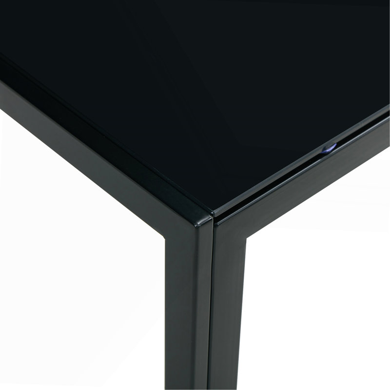 Ensemble de 2 tables basses, Plateau noir / base noire