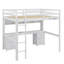 Ensemble de lit mezzanine double, bureau, armoires, tiroirs, plateau de chevet et port de charge électrique