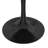 Halesworth 5-Piece Dining Set With 36" Round Dining Table In Black MDF Top And 4 Upholstered Dining Chairs-308970288