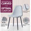 Mose 45cm H Fabric Upholstered Metal Upholstered Back Side Chair in Grey-292376150-367622630