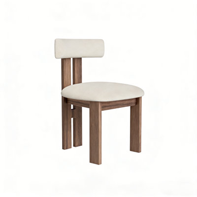 2Pcs Dining Chair Modern Ash Wood Frame Boucle Upholstery Minimalist Soft Seating-- Arrtle Furniture