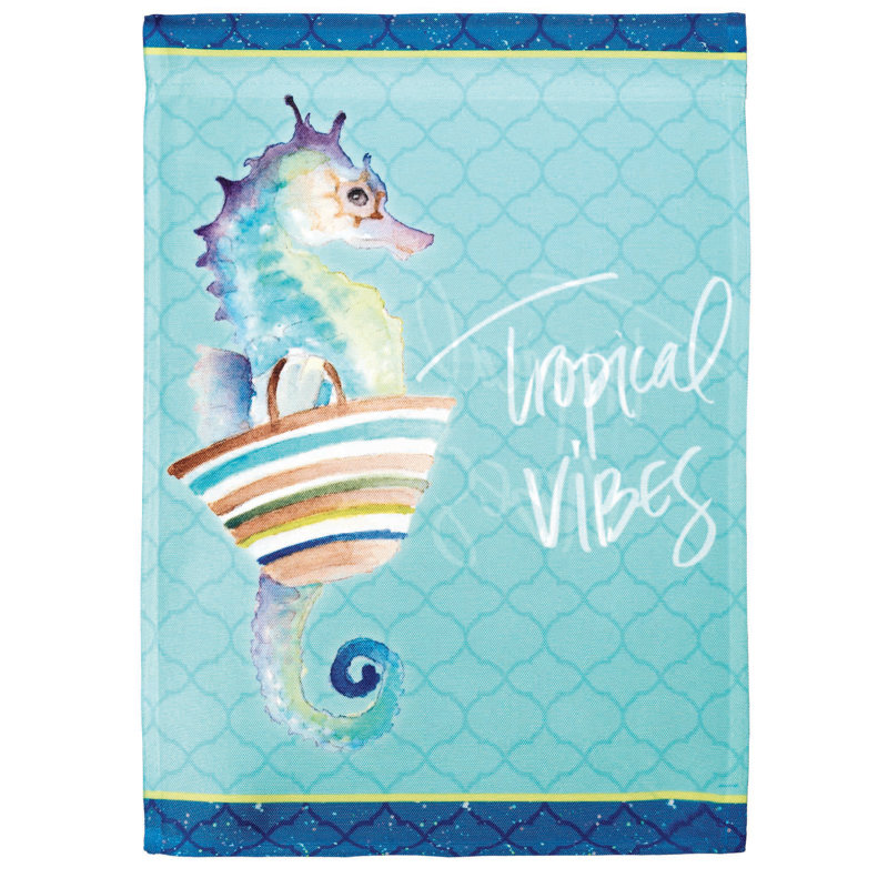 Polypropylène vibes en polyester 18 côtés 18 po x l 13 po drapeau de jardin