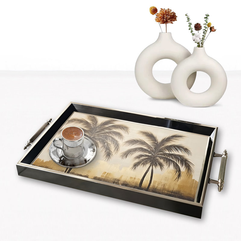 Élégant plateau en verre de 19,7 po x 11,4 po x 1,4 po | Fabrication 100% verre durable | Facile à nettoyer avec un chiffon humide | Idéal pour le service, la présentation décorative et l'organisation | Ajout élégant à la décoration intérieure
