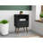 Liberty 18" W Mid-Century Modern 1-Drawer Nightstand in Black-2036813509