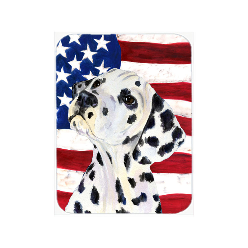 Drapeau américain avec planche à découper en verre Dalmatian USA