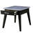 Yanis Transitional 1-Drawer End Table with Sintered Stone Top in Dark Brown