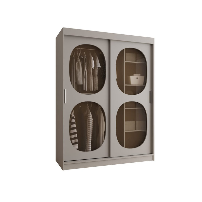 Bahrain 2 Door Manufactured Wood Wardrobe, Cashmere