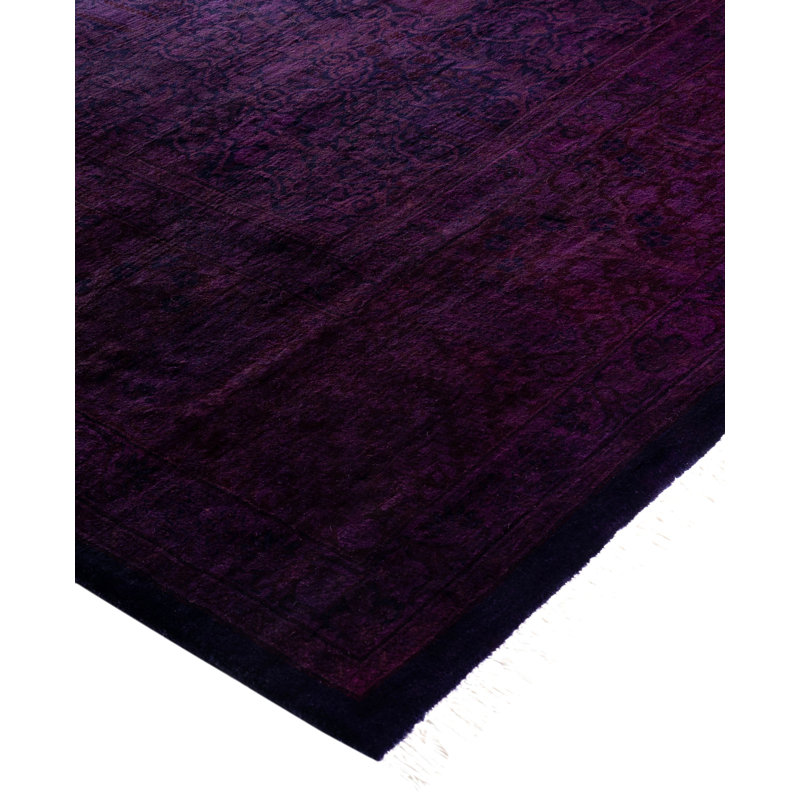 Overdyed One-of-a-Kind 8' 0" X 8' 3" Hand Knotted Area Rug