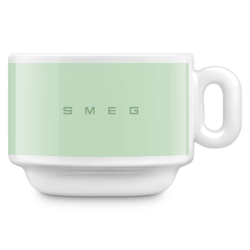 50's Style Espresso Cups, Set of 2, Green