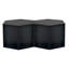 2 pièces Table d'appoint hexagonale avec lignes élégantes et fonctionnalité - Table de chevet 46,95 po - Options de rangement robustes et abondantes-1505110709