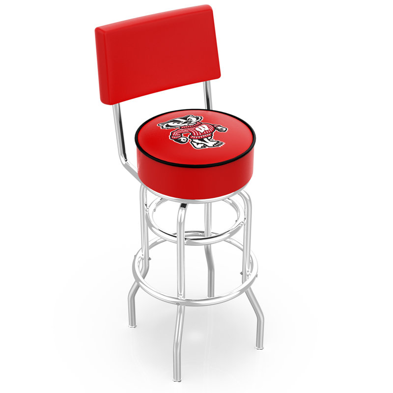 NCAA 30" Swivel Bar Stool, University of Wisconsin- Badger