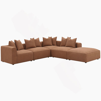 Ensemble modulaire polyvalent avec plusieurs chaises et repose-pieds, parfait pour les réunions de famille et les sièges flexibles