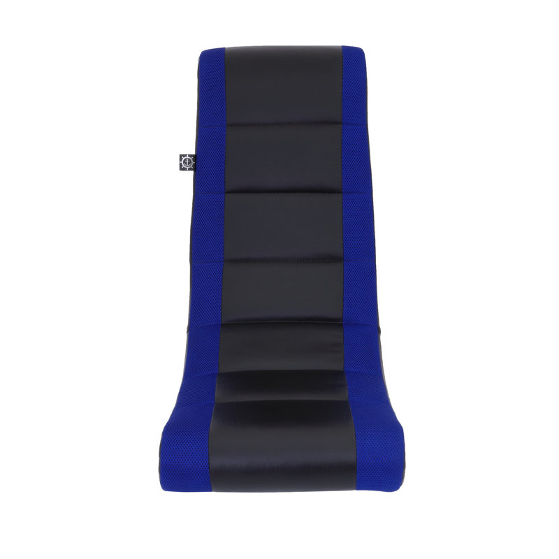 Chaise berçante Neal, Noir à rayures bleues