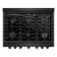 ZLINE 36" Paramount Dual Fuel Black Stainless Steel Range w/ 6 Burners & Convection Oven (SDRB-36)