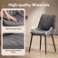 Chaise de salle à manger moderne rembourrée avec dossier capitonné et pieds en métal pour cuisine et salle à manger-1218319755