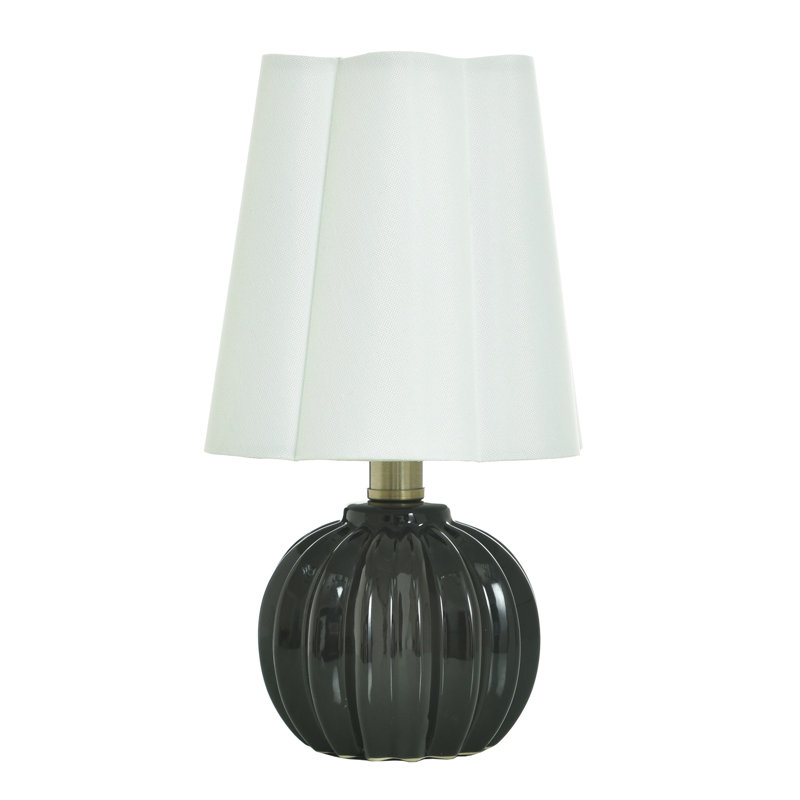 Lampe de table Tamara Day for Stylecraft Ophelia, 25 W, Noir brillant, H 12,5 po x l 7 po x P 7 po