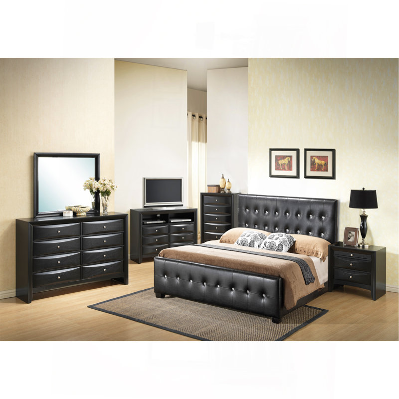 Elegant Black Transitional Bed For All Styles