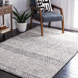 Glamour Hand Tufted Viscose/Wool Southwestern Rug in Charcoal/Ivory