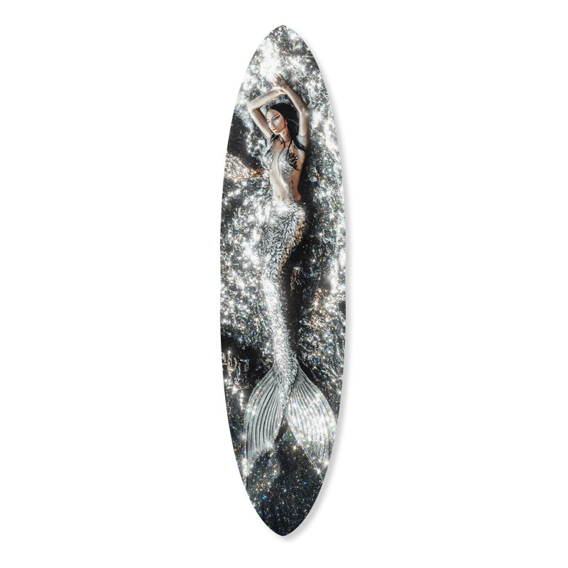 Save The Ocean Decorative Decorative Acrylic Surfboard by Oliver Gal