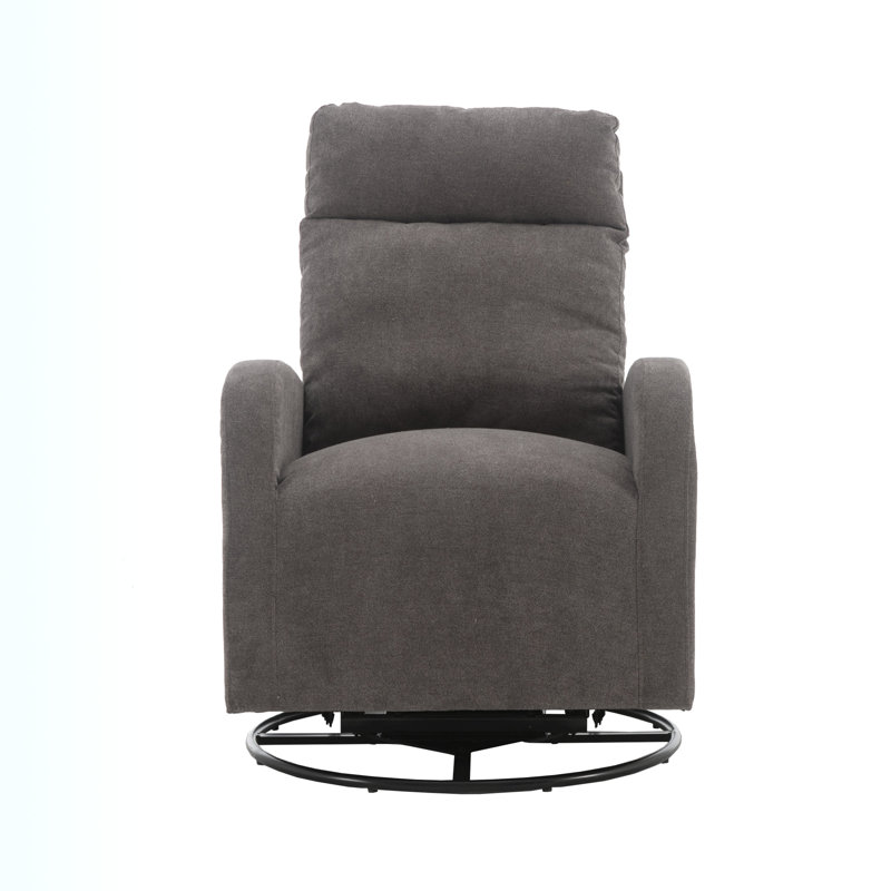 Ezella Upholstered Swivel Armchair, Beige Velvet