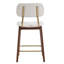 Ensemble de 2 tabourets de bar en bois avec sièges rembourrés en tissu-283500100