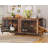  79" Dog Crate Furniture For 2 Dogs, Large Dog Kennel With 360° Rotating Feeder Bowls, Indoor Double Dogs Crates With 4 Doors, Wooden Crate Tv Stand With Removable Divider-1624722008