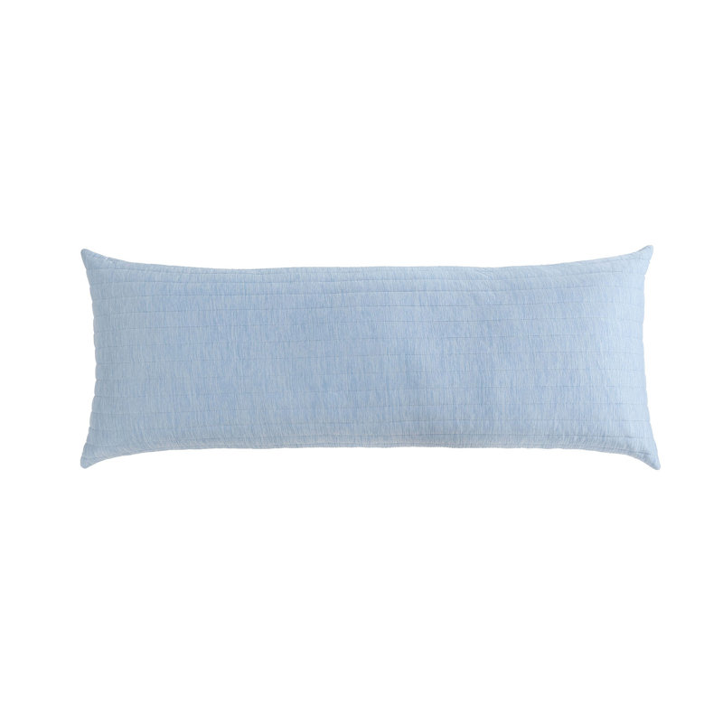 Cooling Touch Jersey Knit Body Pillow with Removable Cover 20" x 54" for Hot Summer, Blue