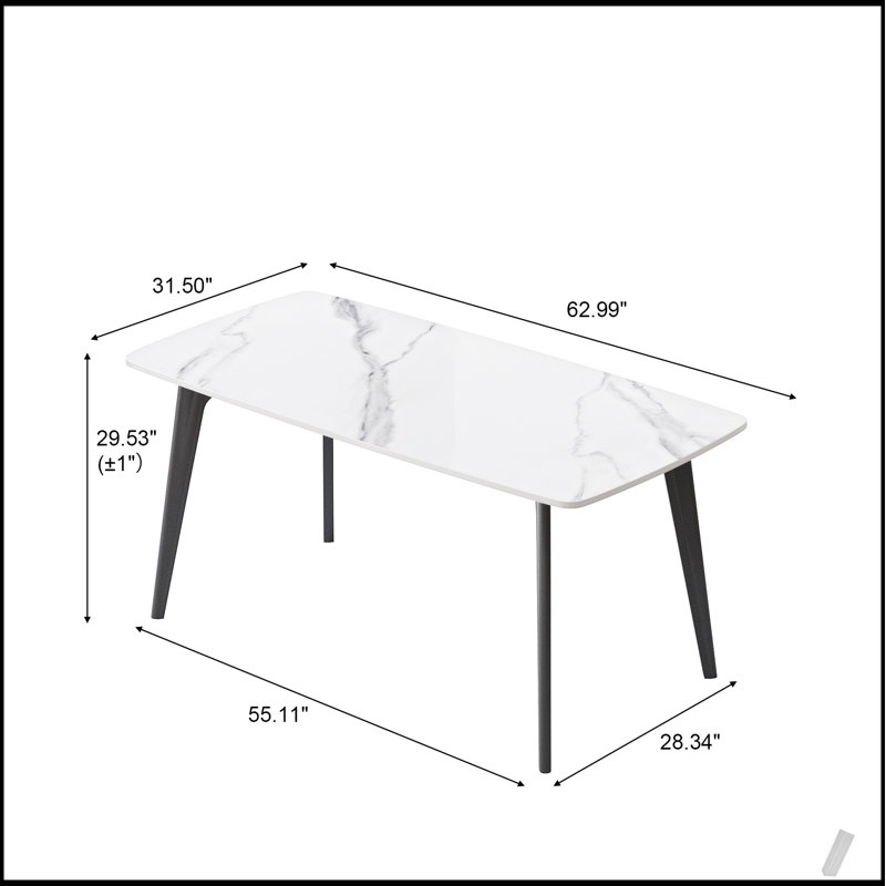 Table de salle à manger Modern, Blanc