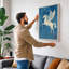 Pegasus in Flight Japandi - Wrapped Canvas-1547495270-1547495264