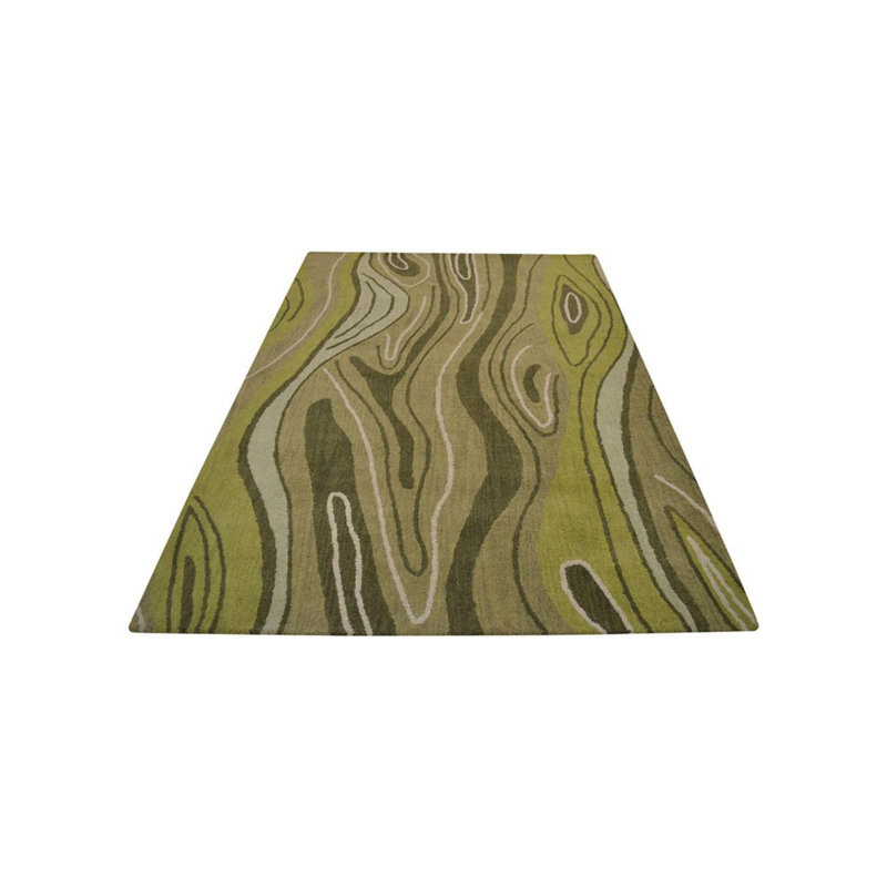 Dalvey HAND TUFTED WOOL ECO-FRIENDLY AREA RUGS - Green Color | Abstract Design | Area rugs for living room, bedrroom