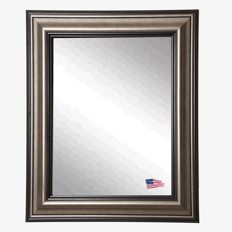 Miroir décoratif traditionnel d'Ukiah, H 30 po x l 22 po, Argent