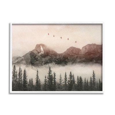 «Foggy Weather Mountain Landscape Birds Pine Trees» par Daniel Sproul - photographie