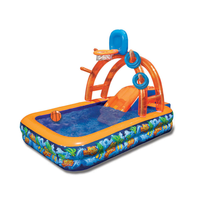 Wild Waves Inflatable Water Park with Slide and Games